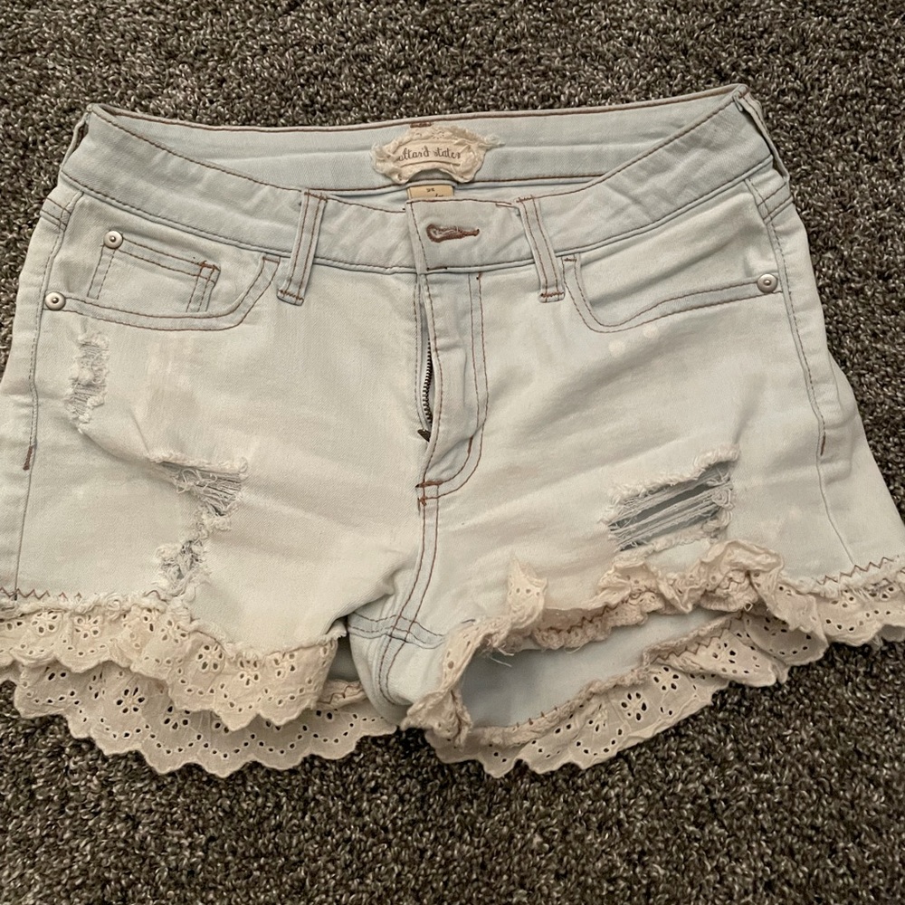 Altar’d State lace denim shorts